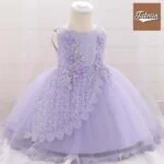 Party Dress For Baby Girl – 4 Layer (Lavender)
