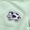 Cartoon Cow Romper, Short-Sleeved Overalls (Green Color)