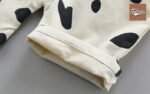 Cartoon Cow Romper, Short-Sleeved Overalls
