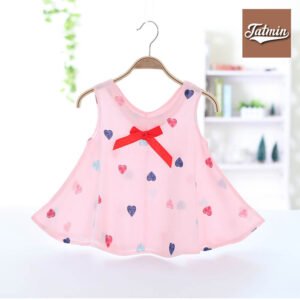 Summer Camisole Frock Skirt For Baby Girl (0-2 year) (Bowknot Heart)