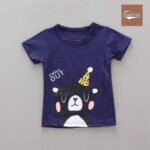 Tshirt Pant Set Summer clothes new baby children's cotton cartoon casual fashion cute pullover two-piece cross-border foreign trade - DarkBlue2