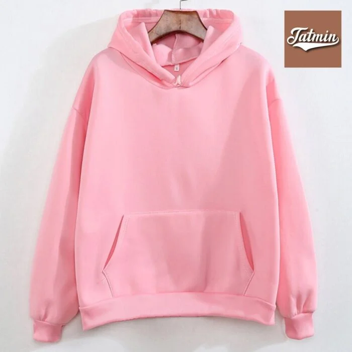 Tatmin brings you Winter Velvet Loose Long-Sleeve Hoodie, Solid Color Sweater for Men and Women. Gents and Ladies can wear this. This Hoodie is made of Cotton Polyester.