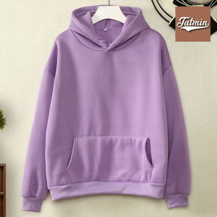 Tatmin brings you Winter Velvet Loose Long-Sleeve Hoodie, Solid Color Sweater for Men and Women. Gents and Ladies can wear this. This Hoodie is made of Cotton Polyester.
