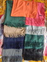 Women's Scarves Long Fashion Cashmere Shawl for Men and Women (Watermelon Red + Bristle) - Image 5