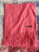 Women's Scarves Long Fashion Cashmere Shawl for Men and Women (Watermelon Red + Bristle) - Image 2