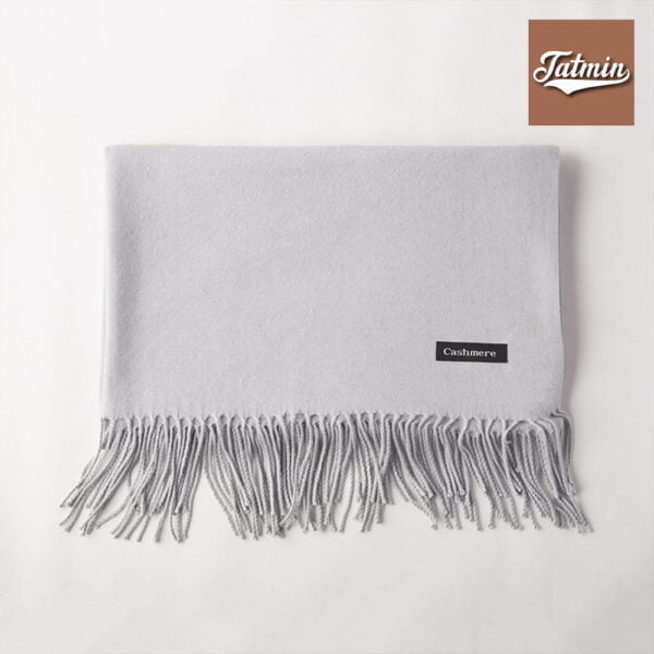Women's Scarves Long Fashion Cashmere Scarfs for Women and Men Light Gray