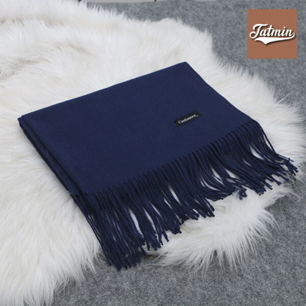 Women's Scarves Long Fashion Cashmere Scarfs for Women and Men Navy