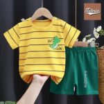 Korean Summer Short Sleeve T-shirt Pant Set (Short Case Longbao)