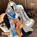 Imitation Silk Scarf Korean Oil Painting (T-330)