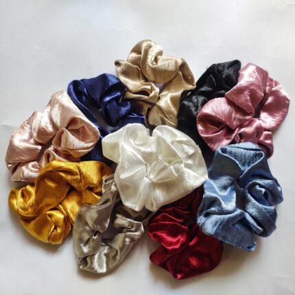 10-Color Satin Silk Scrunchie Set