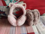 Folding Warm Earmuffs with Ear (Light Pink) - Image 2